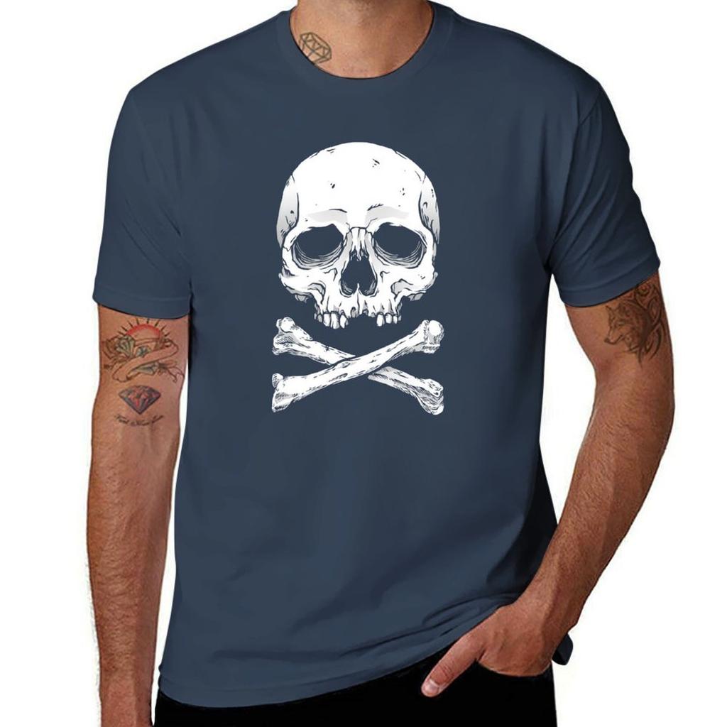 Skull and Bones TShirt Simple Print Design TShirt