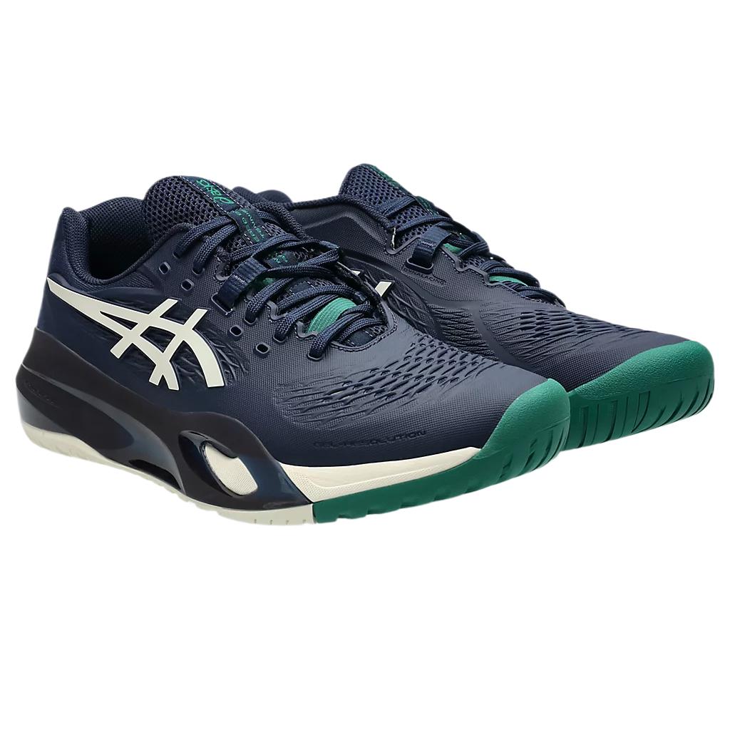 Asics GEL RESOLUTION X Abrasion Resistant Low top Tennis Shoes Men's Marine Blue Sneakers 1041A481-400