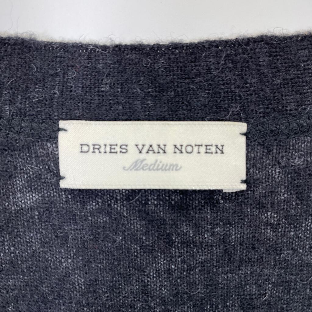 DRIES VAN NOTEN Black wool alpaca cardigan tops M blackUsed