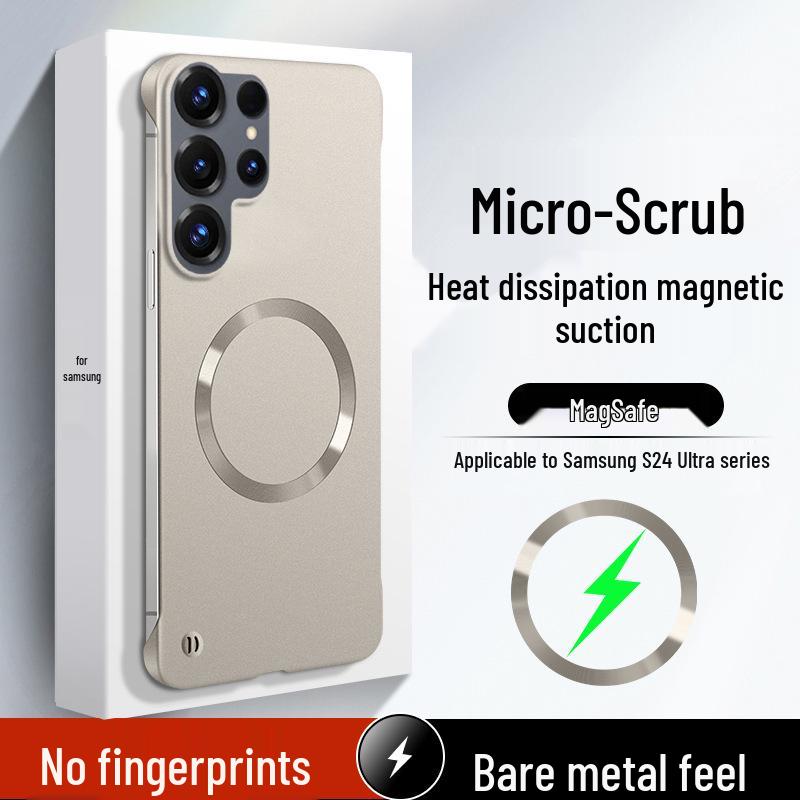 Samsung S26 Ultra Borderless Magnetic Protective Case - S25U Half-Wrapped, Anti-Drop S26+ Cover