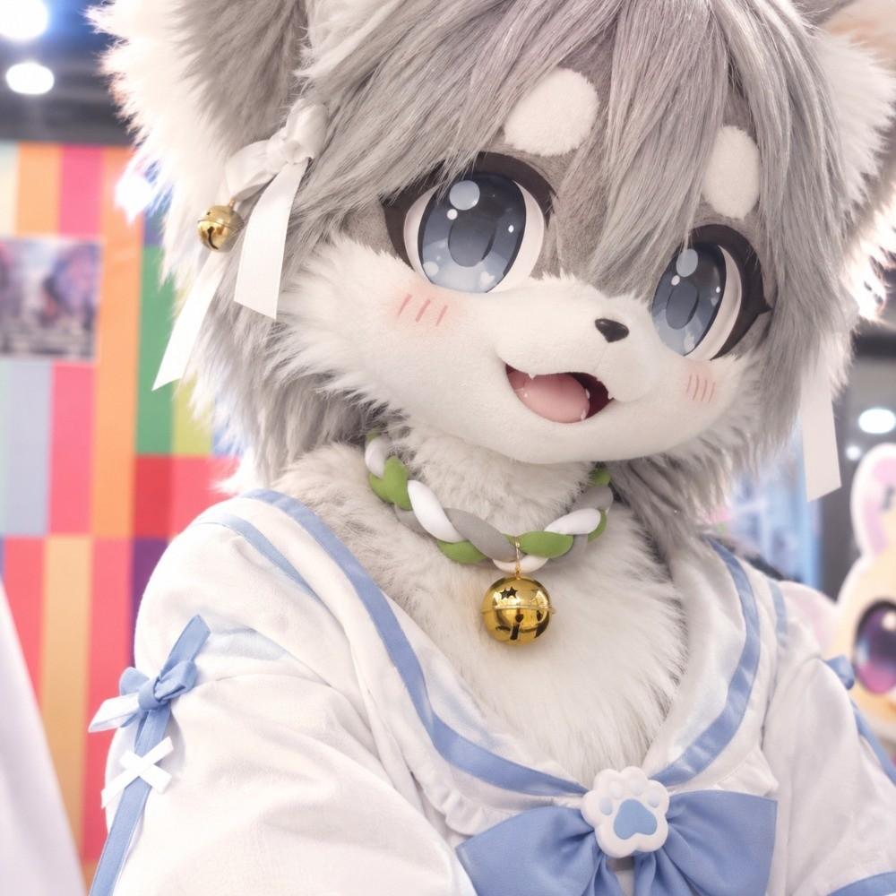 With Bell Fursuit Braided Choker Necklace Braided Rope Cosplay Costume Necklace Kigurumi