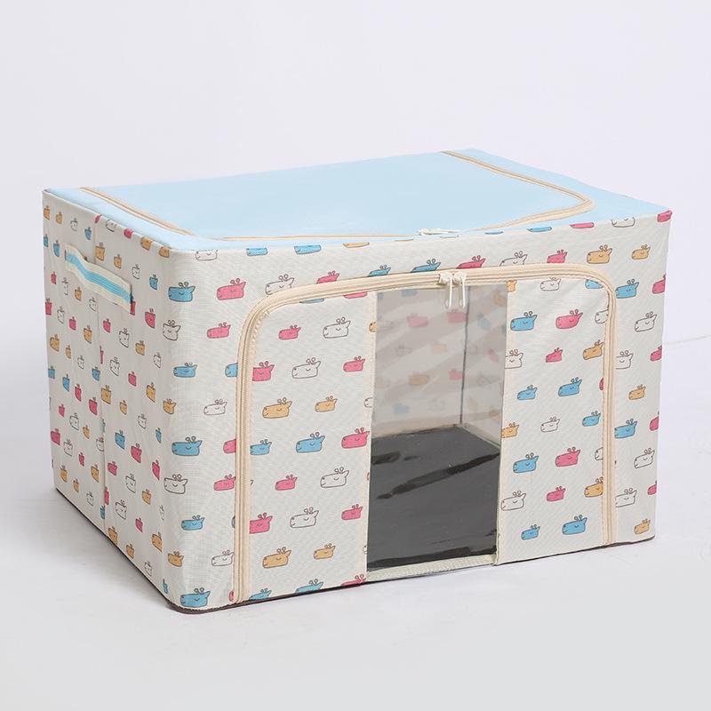 Steel Frame Waterproof Clothes Storage Box - Large Transparent Moisture-Proof Organizer for Quilts