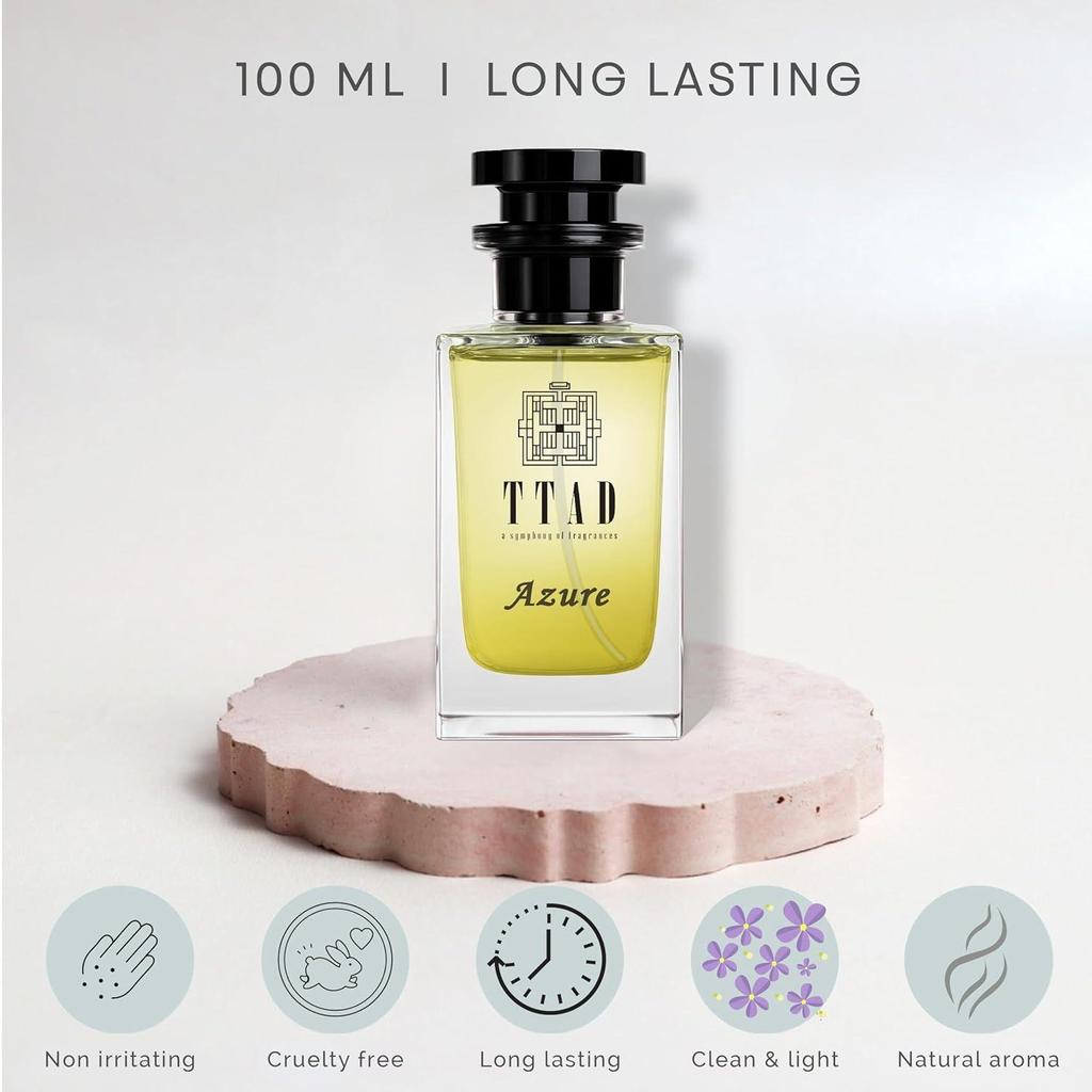 TTAD Unisex Perfume |Long Lasting Premium Luxury Scent For Man And Woman | Fragrance Scent For Men And Women Natural Aroma Azure Perfume