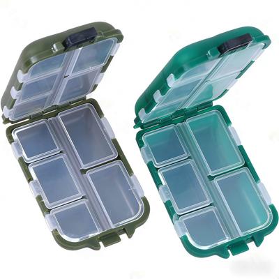 Sea Fishing Accessories box10Grid Flip-top Plastic Lure Fishing Gear Storage Box Portable Fishing Tool box9.5×6.5×3cmFishing Equ