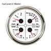 ELING 85mm 4 in 1 Multifunction Meter Oil Pressure 5Bar 10Bar 80PSI Water Temperature Oil Level 8-16V Voltmeter for Cars Ships