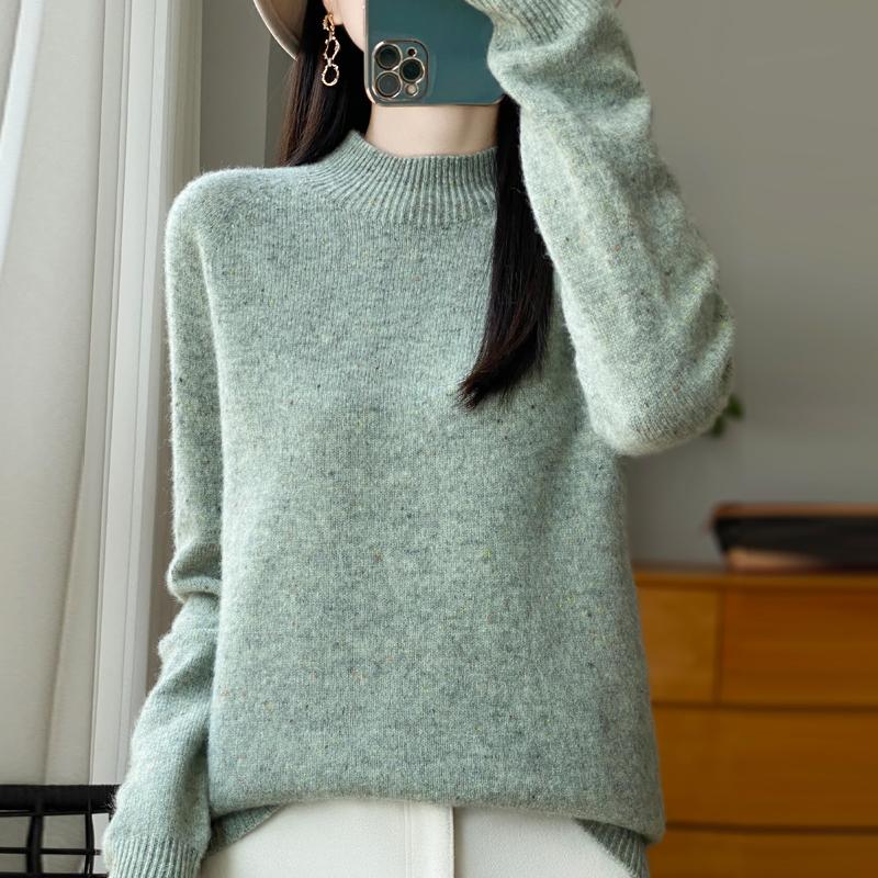 

Женский кашемировый свитер Qinghe кашемир 30% кашемир 70% шерсть осенне-зимний кашемировый толстый пуловер мягкий и теплый XXL зелёный