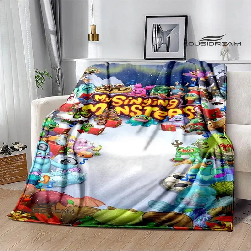 Game My Singing Monsters printed blanket Flange Warm blanket picnic blanket Soft and comfortable blanket Birthday Gift