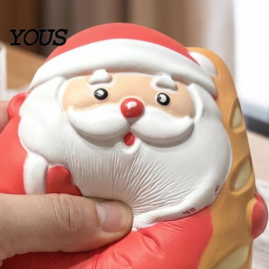 Stress Relief Sensory Toy Creative Baguette Santa Claus Squeeze Toy, Soft PU Foam Toys, Decompression Balls for Adults Christmas Festive Decoration