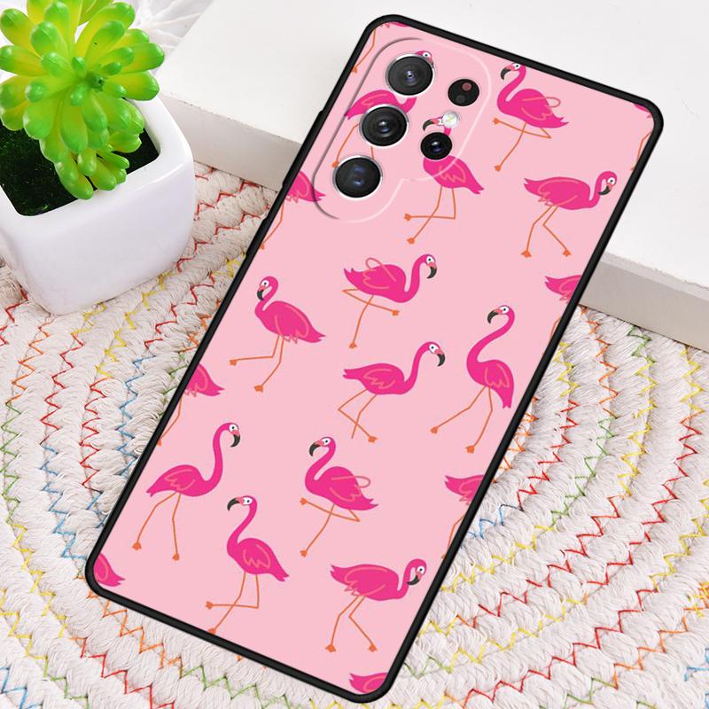 Pink Red Flamingo TPU Phone Case For Samsung Galaxy Note 10 Pro S26 S25 S24 S23 S22 Ultra Plus S21 FE S20 Shockproof Cover