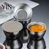 Stackable Sauce Cups for Meal Prep Stainless Steel Cup with Silicone Lid, Reusable Small Portable Salad Dressing Containers Condiment Container,