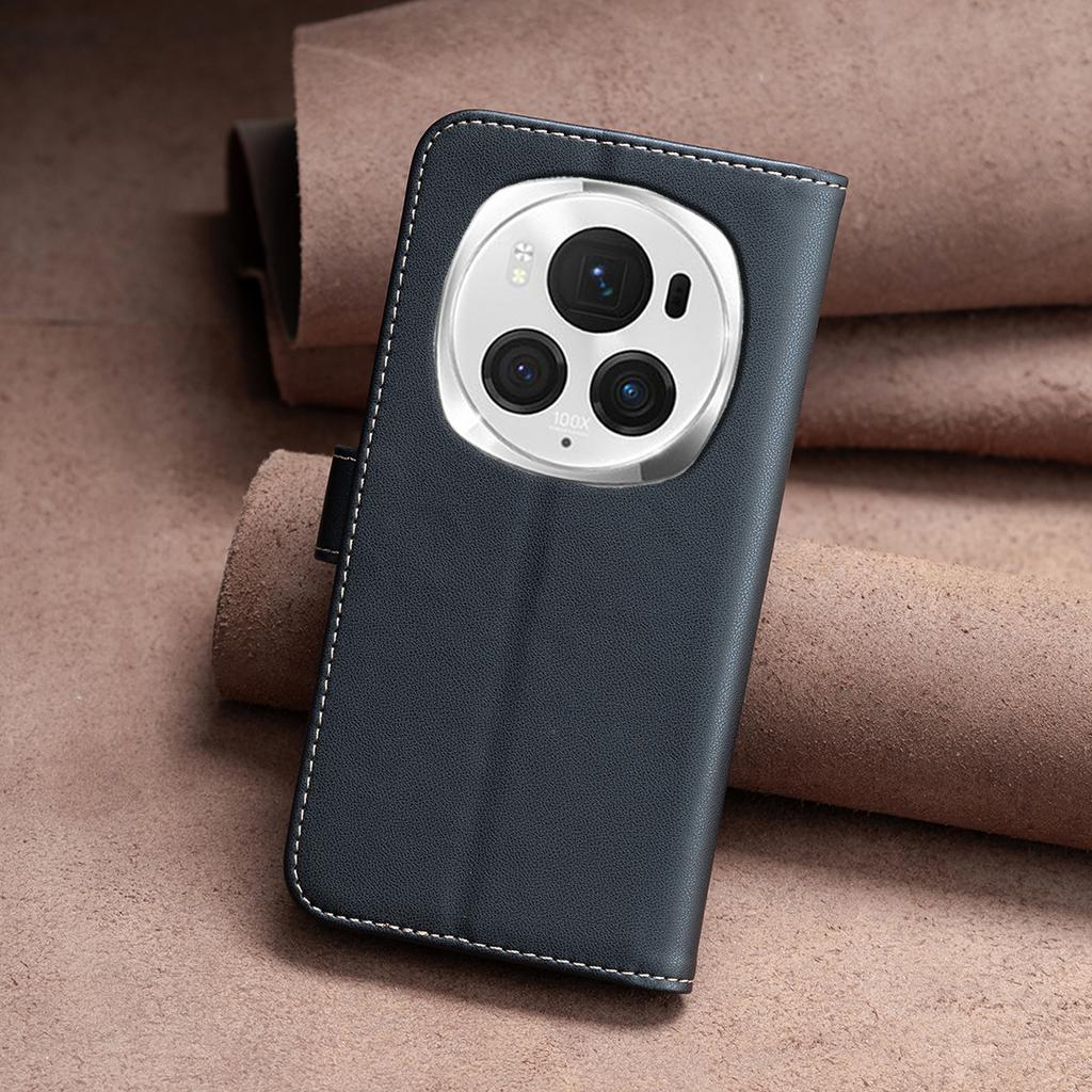 BINFEN COLOR BF17 For Honor Magic6 Pro 5G Case PU Leather+TPU Magnetic Phone Cover