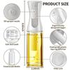 200/300/500ml Oil Spray for Kitchen Oil Nebulizer Dispenser Spray Oil Sprayer Airfryer BBQ Camping Olive Oil Diffuser Brush