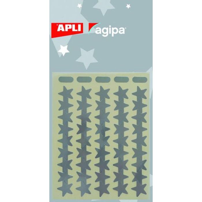 Gommettes étoile 13 mm Argenté 135 pièces
