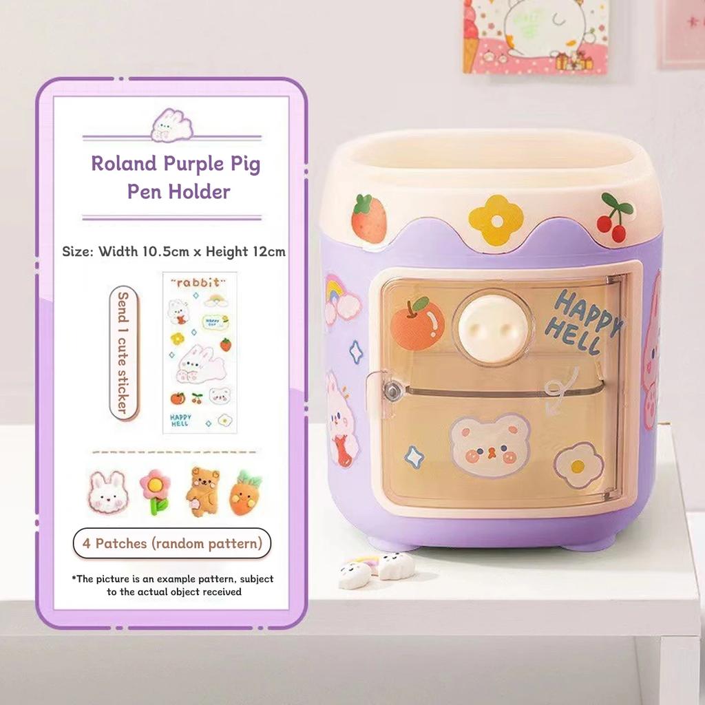 Cartoon Kreativer Stifthalter Niedlich Mehrfachgitter Stiftetasche Nordischer Stifthalter Zurück zur Schule Mäppchen Schüler Büro Schreibwaren