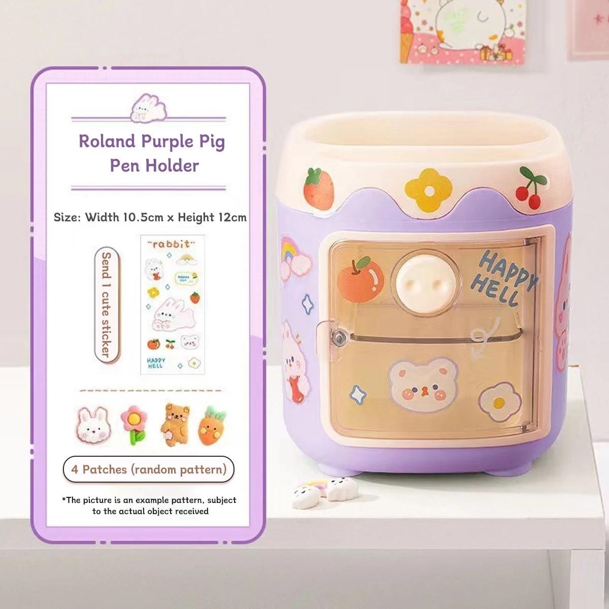 

Cartoon Creative Pen Holder Cute Multi Grid Pencil Bag Nordic Pen Holder Back To School Pencil Case Student Office Stationery