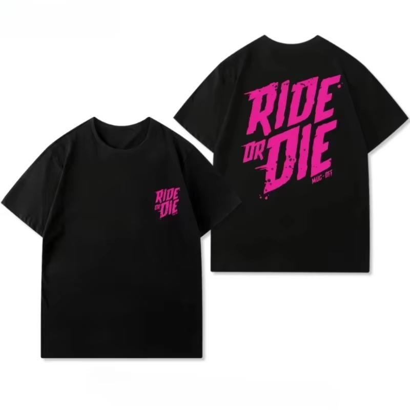 Nuovo Abbigliamento da Ciclismo Bike Ride or Die Cotone Estivo Morbido MUCOFF T-shirt a Maniche Corte per UNISEX e Top da Donna