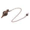Vintage Copper Pendulum for Divination and Body Energy Balancing Meditation Tool with Chain Spiritual Accessory