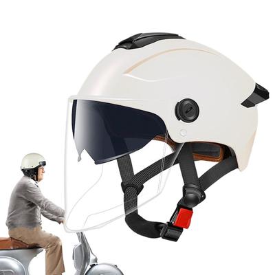 Large Motorcycle Helmet Open Face Motorcycle Helmet Protective Gear Double Visor Breathable Headgear For Street Motorbike