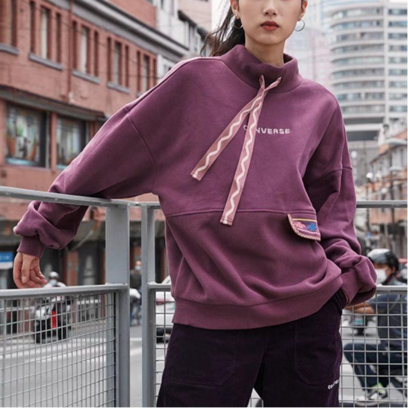 Converse Sweatshirt Women's Purple 10025059-A02