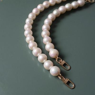 New Fashion Woman Handbag Accessory Parts White Pearl Acrylic Resin Chain Luxury Solid Strap Women Shoulder Clutch Handle Chains