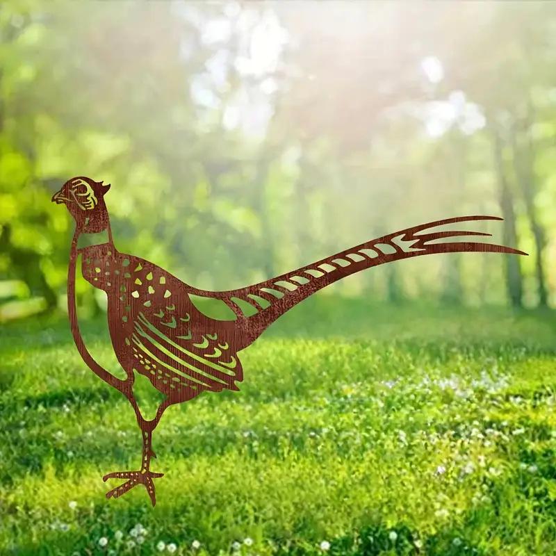 Outdoor Pheasant Metal Silhouette Garden Decoration