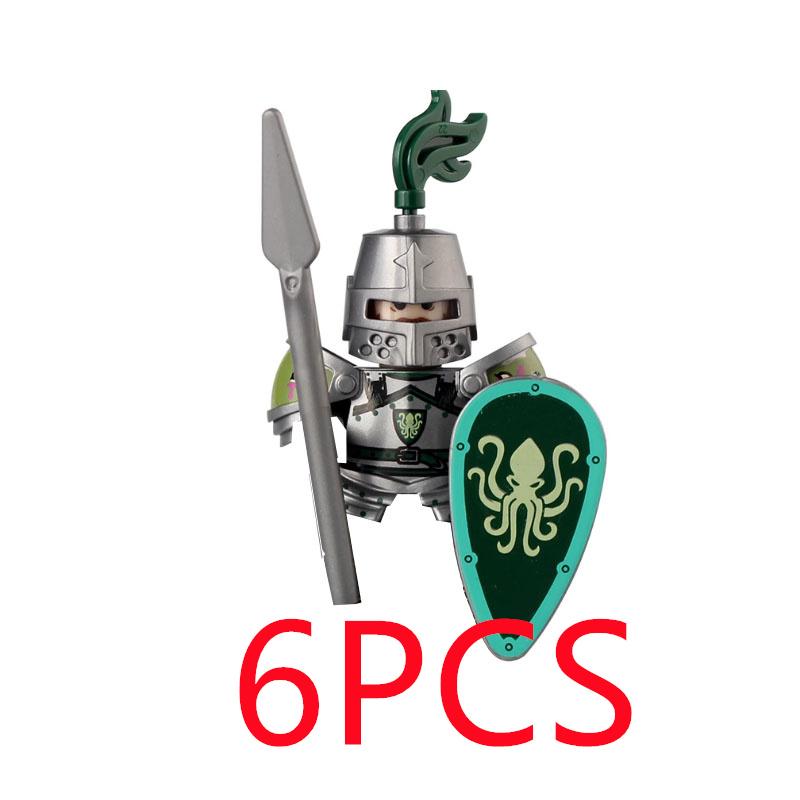 MOC Building Blocks Medieval Character Accessories Warhorses Militiamen Dragons Castles Knights Brick Gifts Toy Helmets Shields