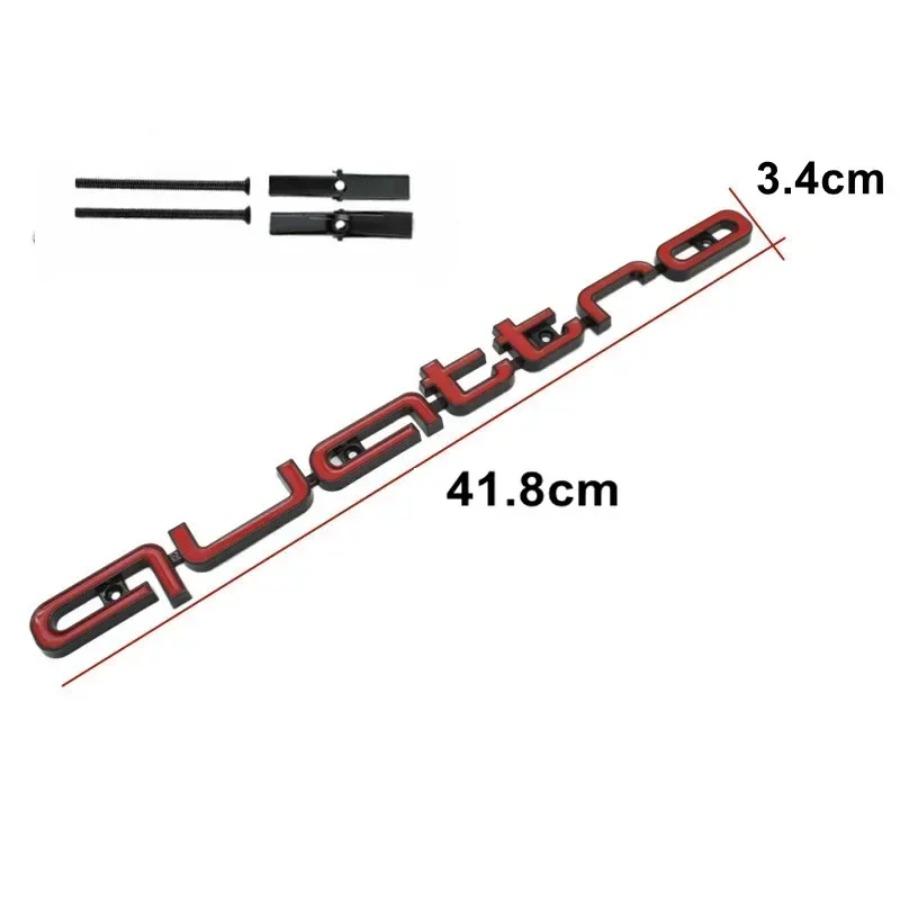 1Pc Quattro Emblem 3D ABS Car Front Grille Emblem For A3 A4 A5 A6 A6L A7 A8 Q3 Q5 Q7 S3 S4 S5 RS3 RS4 RS6 Badge Accessories