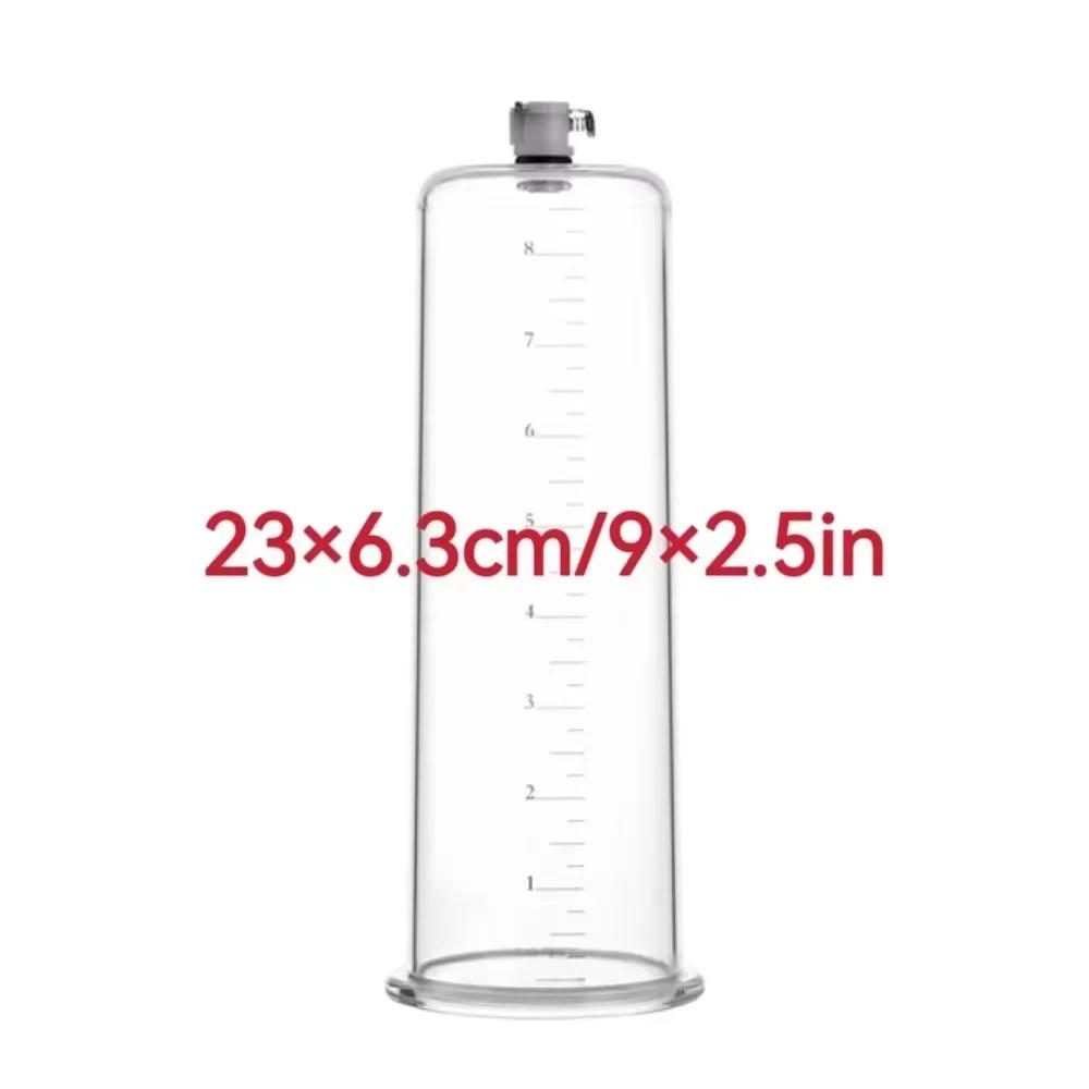 Acrylic Penis Pump Accessories Vacuum Penis Enlargement Device Masturbation Vacuum Pump Flange Pump Penis Cylinder Set Sex Toys