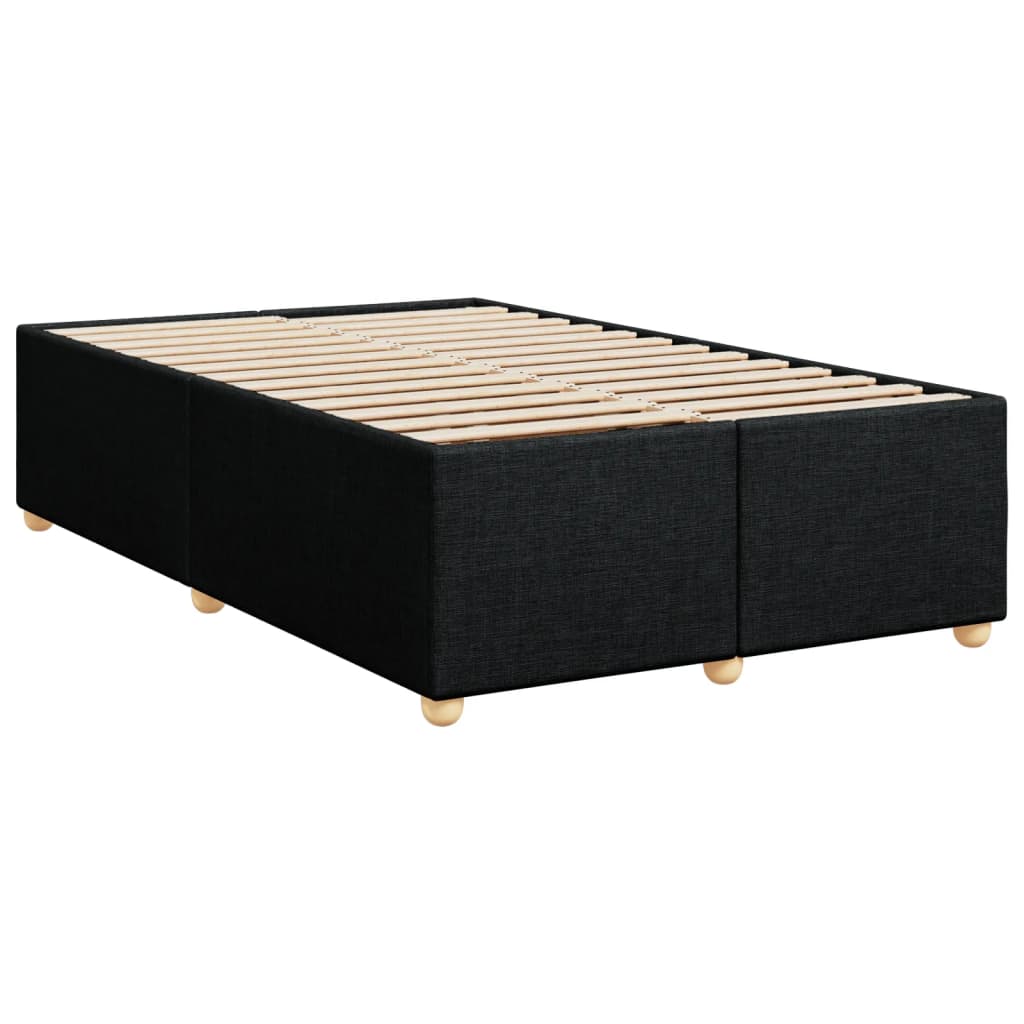 Vidaxl Continental Bed With Mattress, Black, 120X190 Cm, Fabric