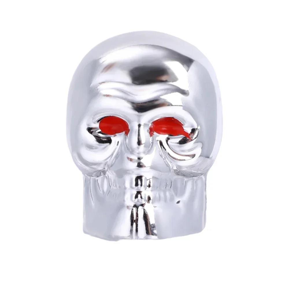 1-8pcs Universal Car Skull Style Antirust Copper Core Motorcycle Bike Car Wheel Tyre Tires Valve Stem Caps Exterior Accessories Stem Caps1