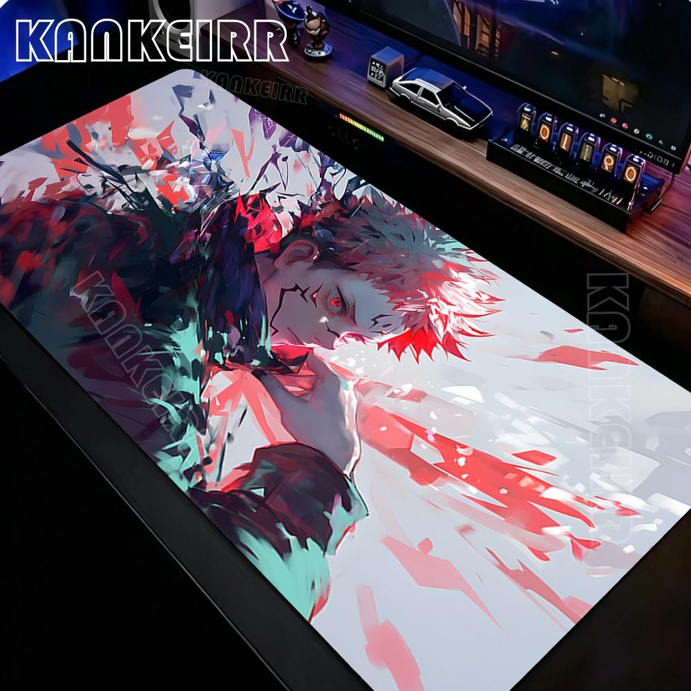 Anime Supernatural Jujutsu Kaisen Mouse Pad Natural Rubber Mousepad Large Gaming Lockedge Thickened Pc Table Desk Mat Big Carpet