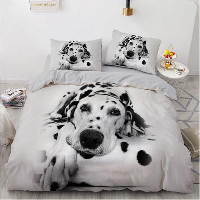 Set Biancheria da Letto 3D Animali Domestici Cane Carino Set Copripiumino Trapunta Federa King Queen Cani Dalmata Piumone Biancheria da Letto Dropshipping