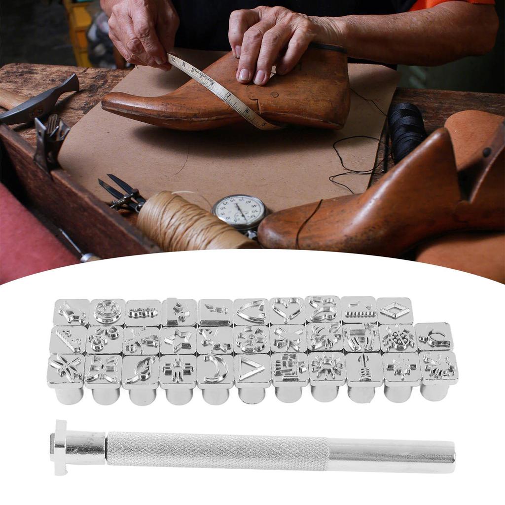 Leather Stamping Tools Exquisite Patterns Stainless Steel Leather Stamp Punch Tools for DIY Leather Crafts