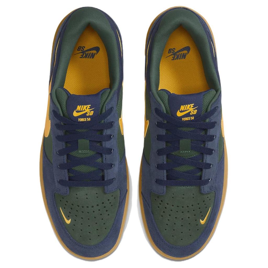 Nike Force 58 SB Midnight Navy Fir Unisex Sneakers Blå Gummi-Lys Brun University-Gull DV5477-402