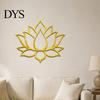 Acrylic Lotus Mirror Wall Sticker Sticker, Flower Decal, Zen Style Chinese Ornament Self Adhesive Decoration for Living Room Bedroom Yoga Studio