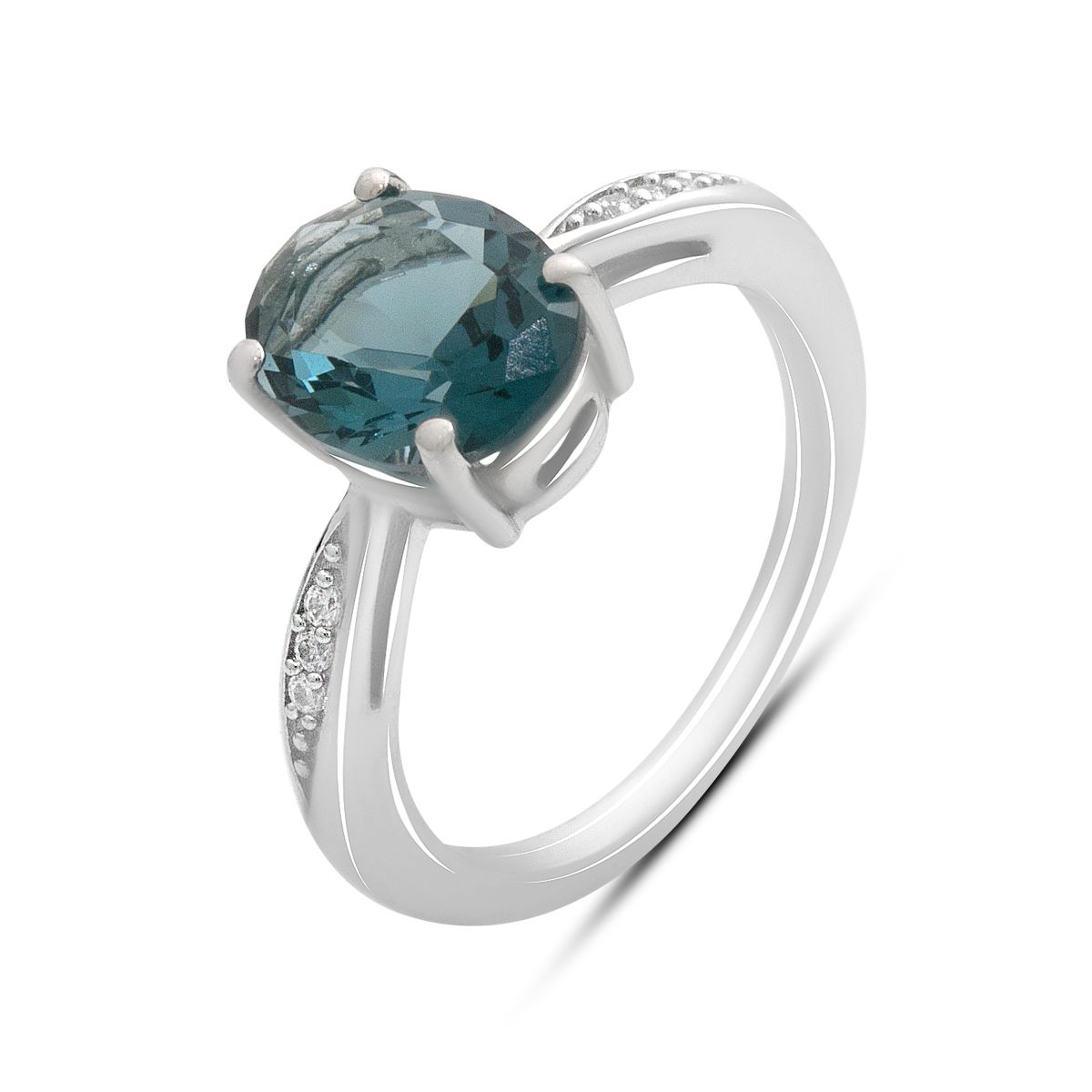 

Silver ring with London Blue topaz 1.982ct, item weight 2.96 gr (2196099) 17 синій