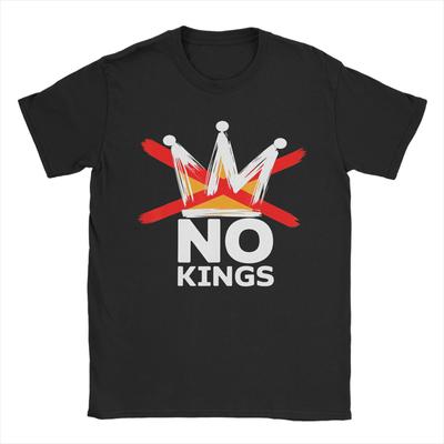 No Kings October  No Kings Day T Shirt Summer 100 Cotton T Shirts For Unisex Trending Printed Tshirt Short Sleeve Vintage Top Tees