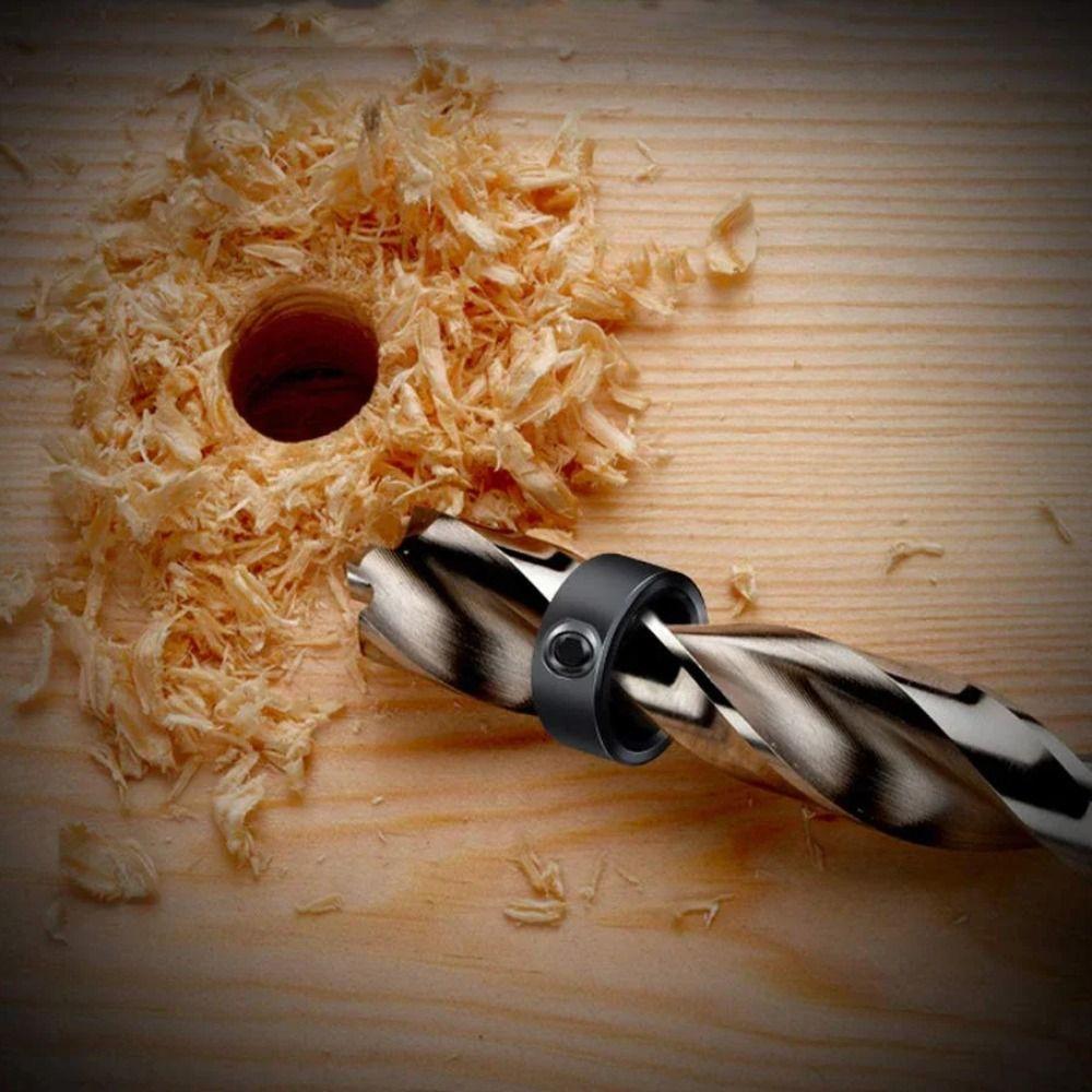 3-16mm Drill Stoper Collar Set with Hex Wrench Bit Positioner Drill Stop Ring  Woodwork Tools