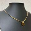 Used GIVENCHY necklace Kihei g logo rhinestone gold
