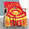 Rugby Fans Personalized Name Blanket Lightweight Personalized Blanket Durable Comfort Great for Couch Office Nap Chair Ideal for All Seasons