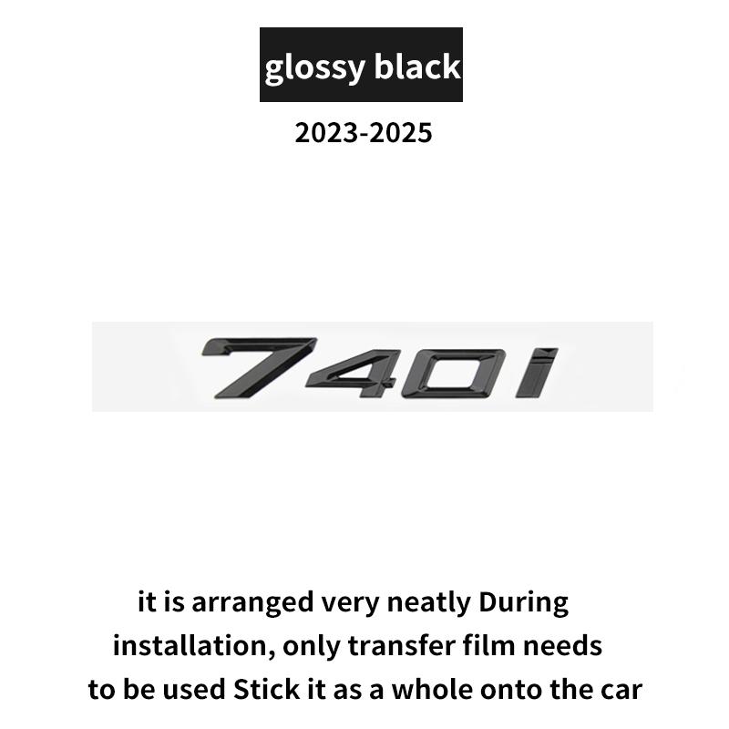 Adatto per BMW Serie 7 G70 G12 730d 730li 740i 750i 735Li 760Li 745e 760i modello 2023, con un logo alfanumerico nero lucido