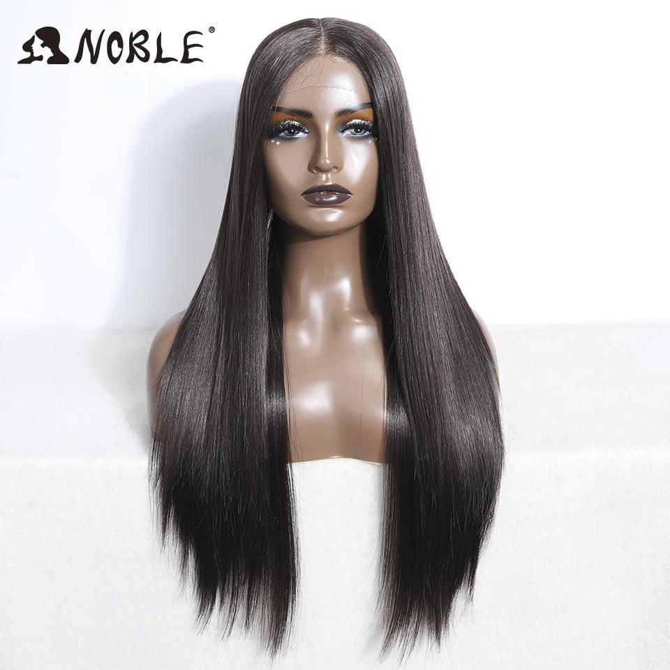 Noble Synthetic Lace Front Wig Lace Part Wig Long 28 Inch Cosplay Lace Wig Blonde Ombre Lace Wig for Women Synthetic Lace Wig