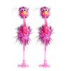 Penne Peluche Cartone Animato Struzzo Penne a Sfera in Plastica, Penna Divertente Autoportante, Punta 0,5 mm, Accessori Decorativi da Tavolo Scrittura Pelosa