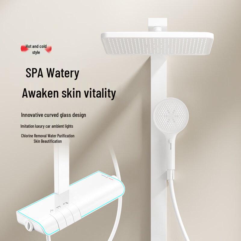 Yuanbinyanno Pressurized Shower Set with Chlorine Filter & Storage