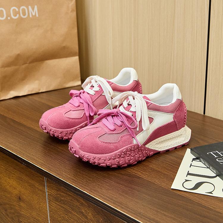 Inner height increase German training shoes women's 2025 thick-soled invisible 7CM Forrest Gump shoes small versatile casual sports shoes