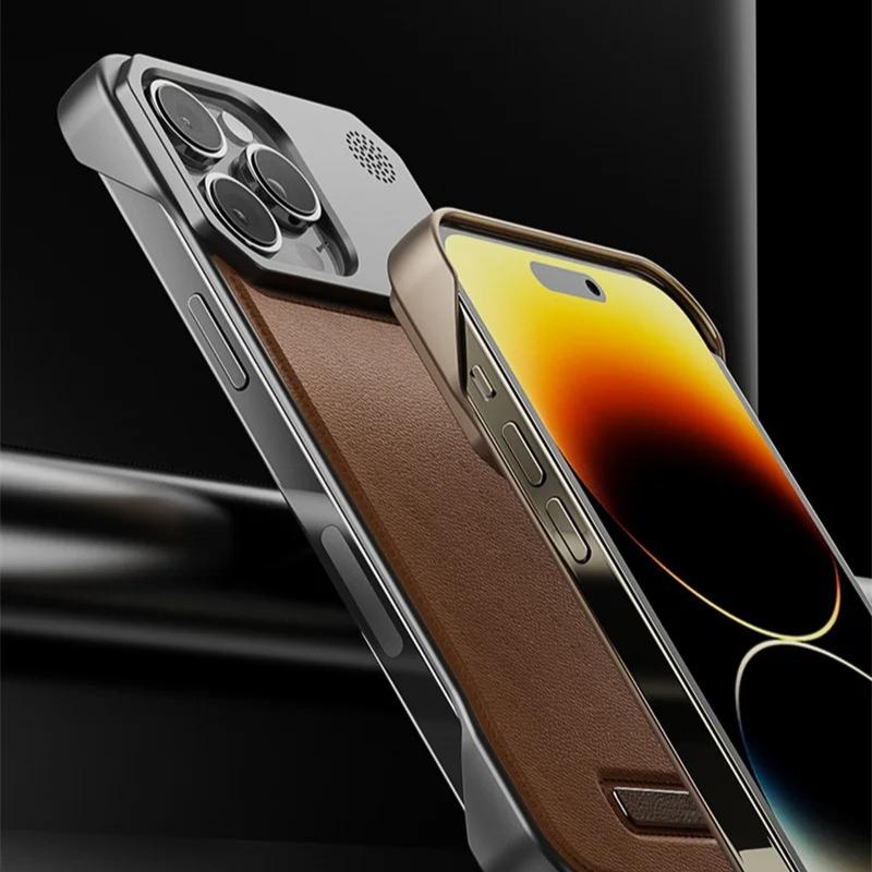 PU Leather Aromatherapy Magnetic Case For iPhone 17 Air 11 12 13 14 15 16 Pro Max Plus Mini Wireless Charging Frameless Case