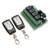 AIMOONSA 433MHz 4CH Wireless Remote Control (2 Transmitters + 1 Receiver) DC12V - Range 30m, Relay, Learning Code