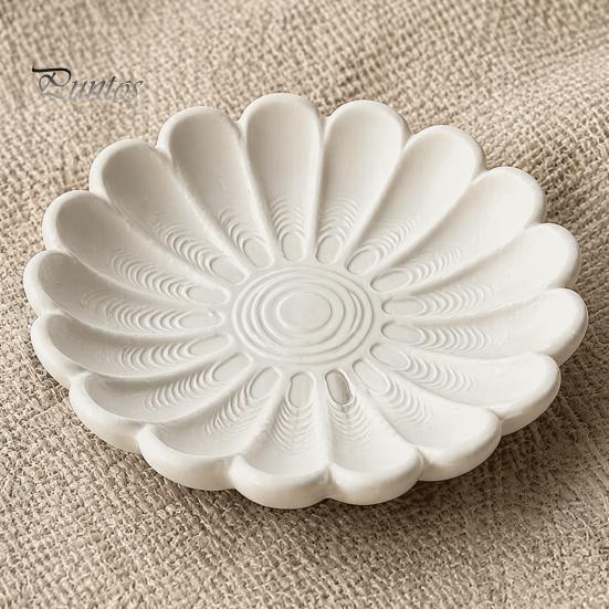 Decorative Jewelry Tray 3D Printed Flower Shape for Rings Necklaces Bracelets, Entryway Table Petal Plate Trays, Trinket Dish, Organizer Living