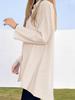 Camicia da donna oversize con bottoni, manica lunga, scollo a V, ampia e fluida