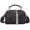 Luxus Nieten Damen Handtasche Mode Breiter Riemen Damen Umhängetaschen Ketten Quasten Design Damen Crossbody Taschen schwarz bost
